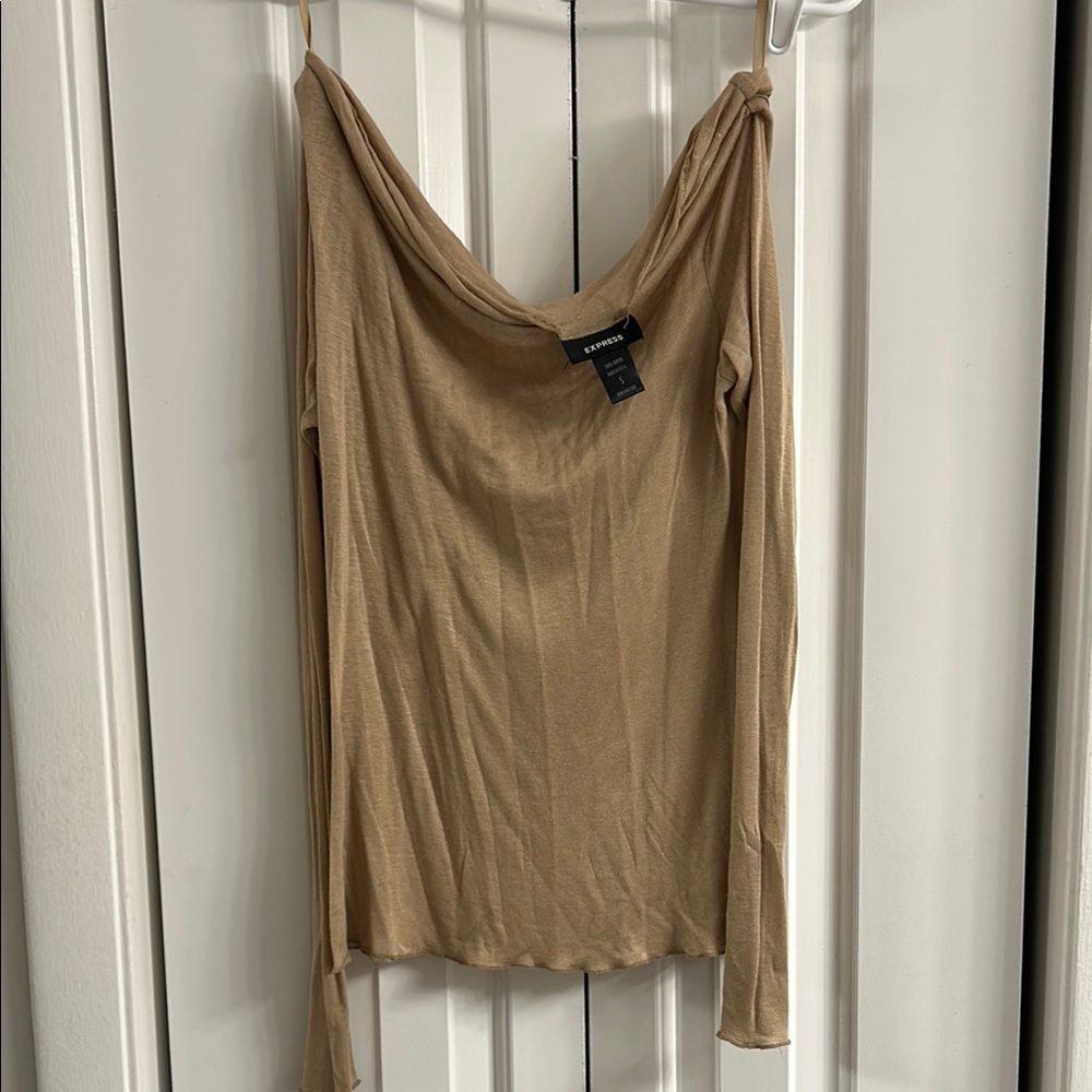 Express Tan Long Sleeve Women's Top